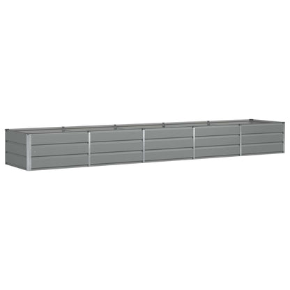 Planter Light Grey 400 x 80 x 45 cm Steel