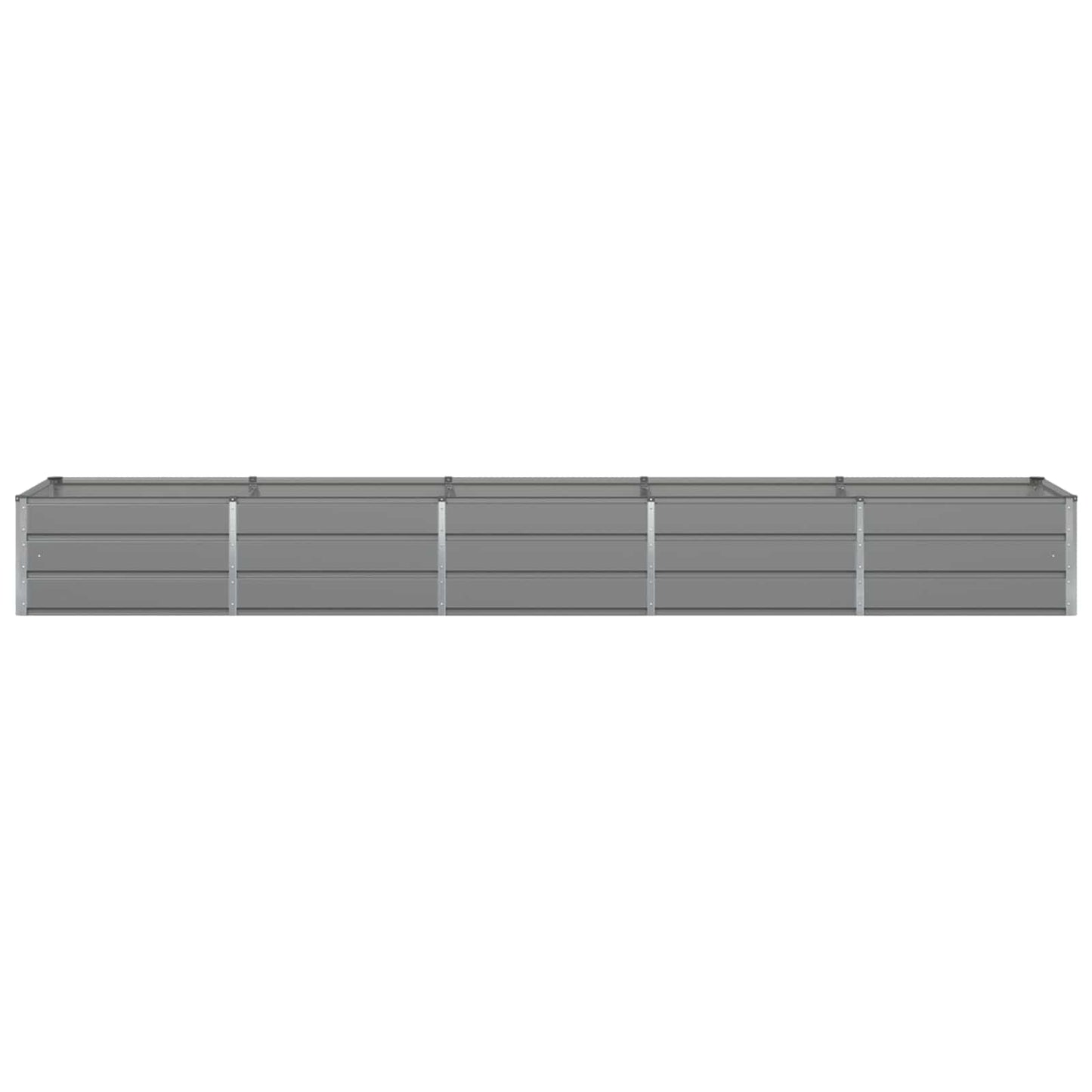 Planter Light Grey 400 x 80 x 45 cm Steel