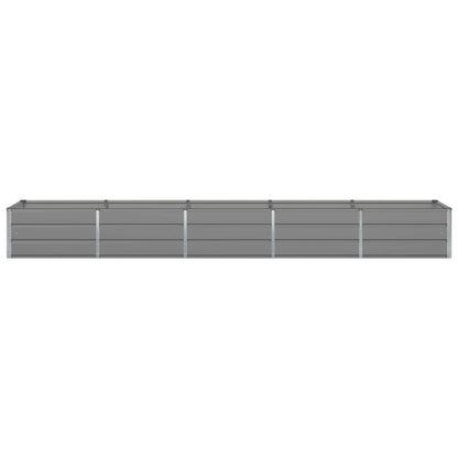 Planter Light Grey 400 x 80 x 45 cm Steel