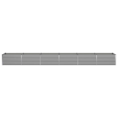 Planter Light Grey 480 x 80 x 45 cm Steel