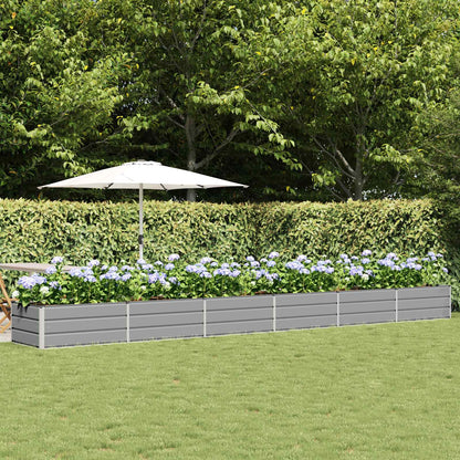 Planter Light Grey 600 x 80 x 45 cm Steel
