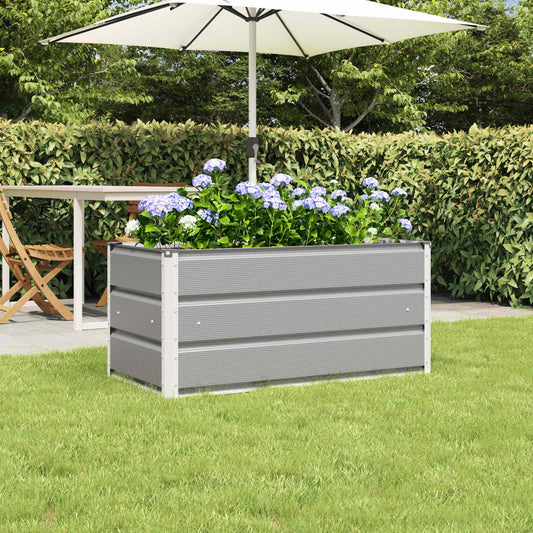 Planter Light Grey 100 x 50 x 45 cm Galvanised Steel