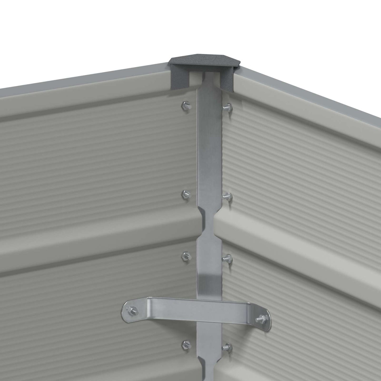 Planter Light Grey 100 x 50 x 77 cm Galvanised Steel
