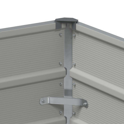 Planter Light Grey 100 x 50 x 77 cm Galvanised Steel