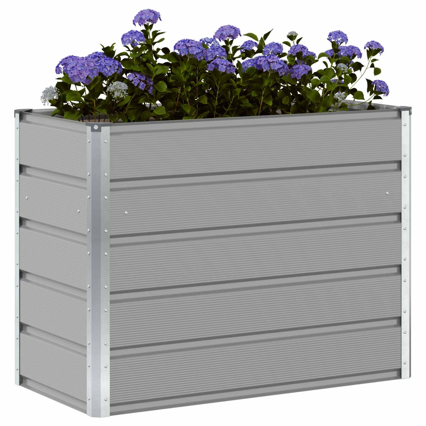 Planter Light Grey 100 x 50 x 77 cm Galvanised Steel