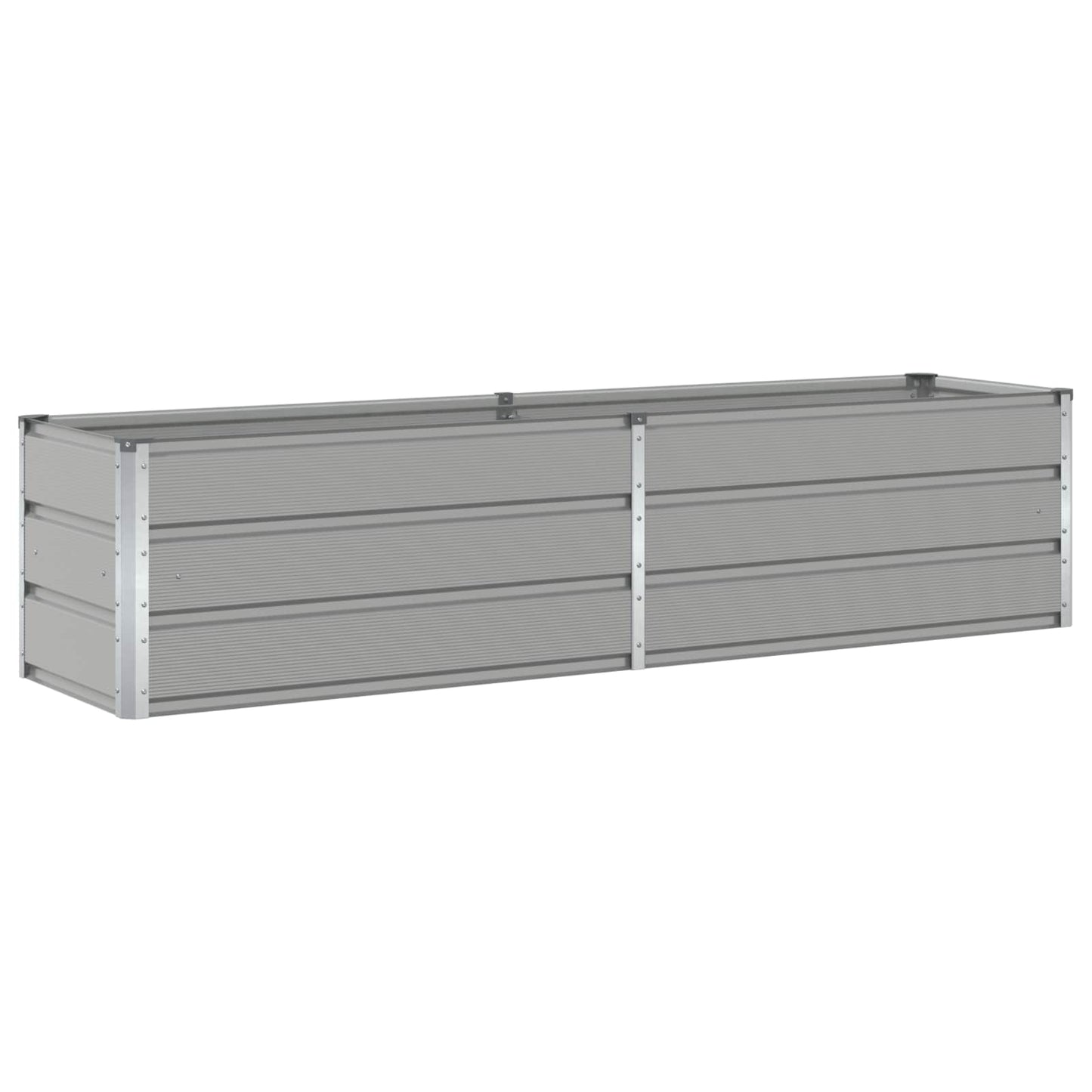 Planter Light Grey 195 x 50 x 45 cm Galvanised Steel