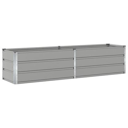 Planter Light Grey 195 x 50 x 45 cm Galvanised Steel