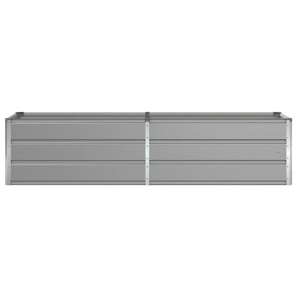Planter Light Grey 195 x 50 x 45 cm Galvanised Steel