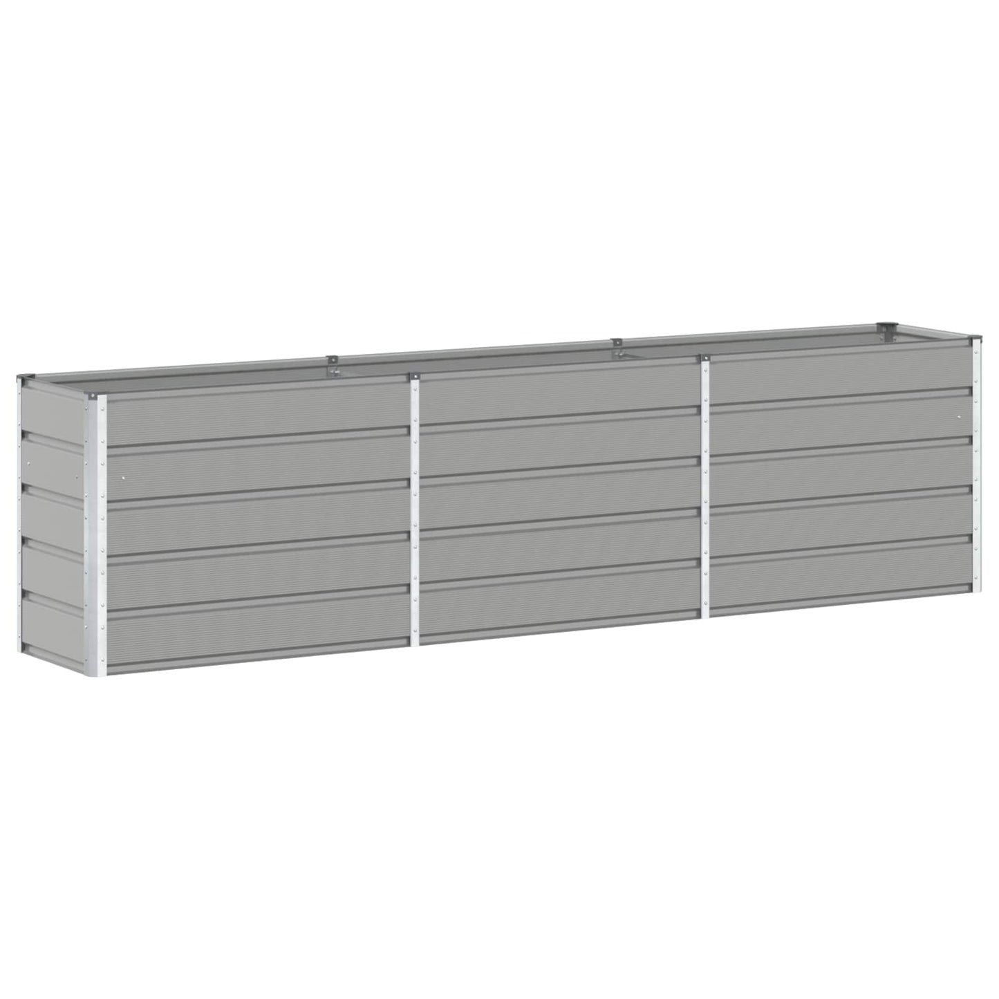 Planter Light Grey 290 x 50 x 75 cm Galvanised Steel