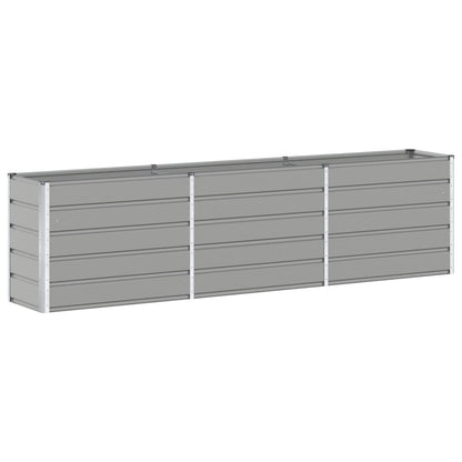 Planter Light Grey 290 x 50 x 75 cm Galvanised Steel