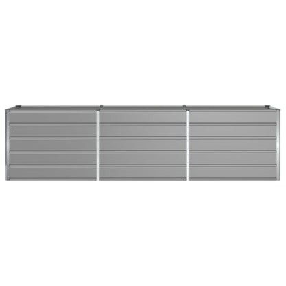 Planter Light Grey 290 x 50 x 75 cm Galvanised Steel
