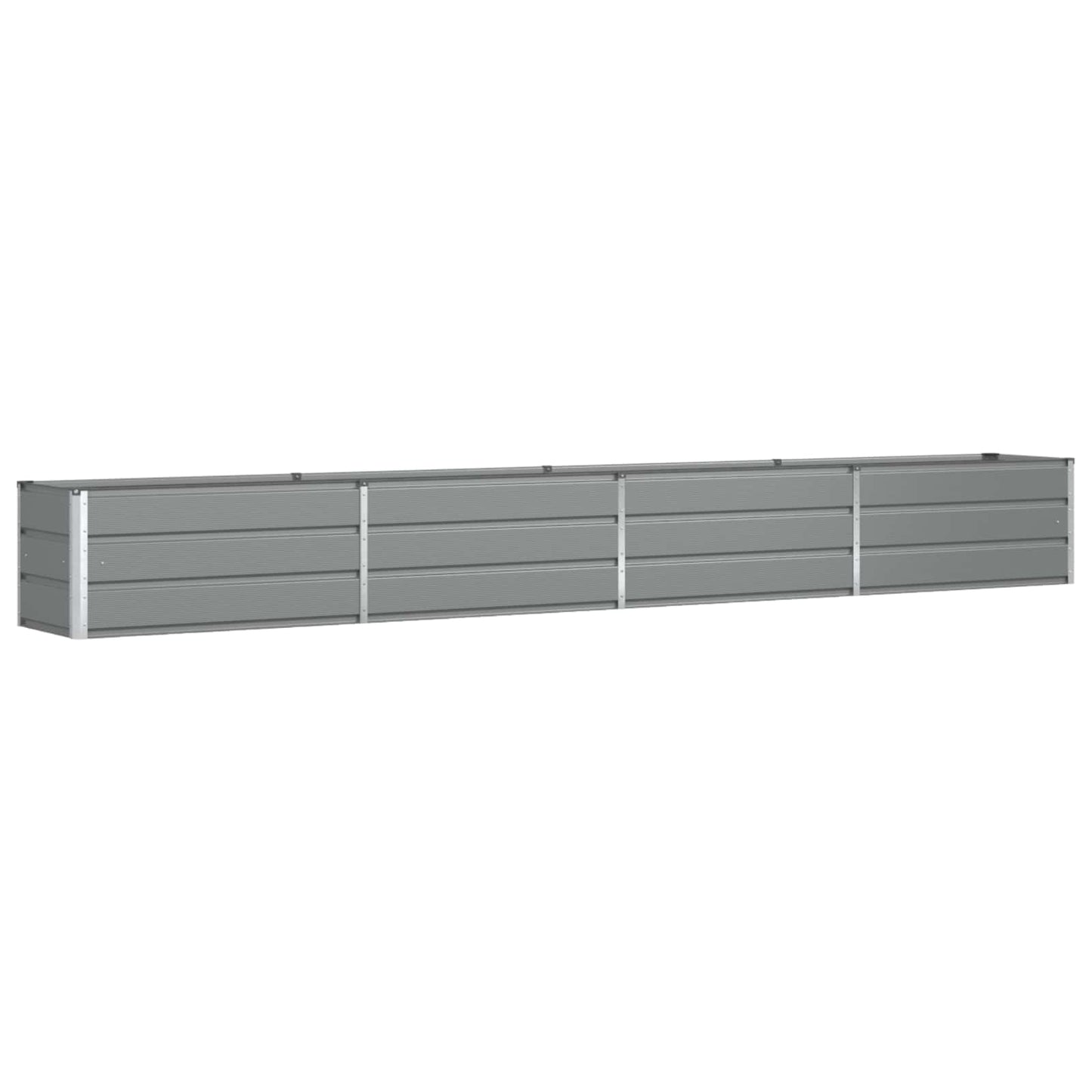 Planter Light Grey 385 x 50 x 45 cm Galvanised Steel