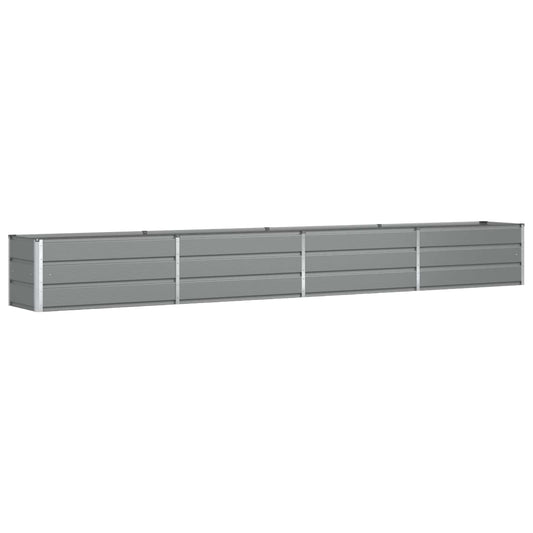 Planter Light Grey 385 x 50 x 45 cm Galvanised Steel