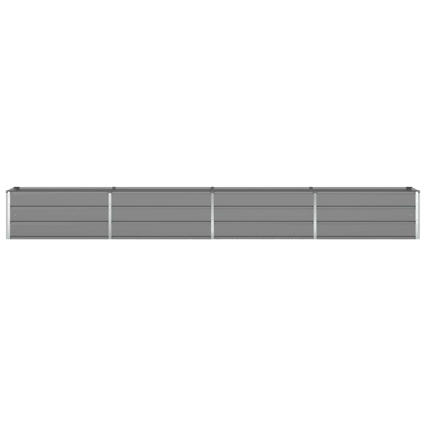 Planter Light Grey 385 x 50 x 45 cm Galvanised Steel