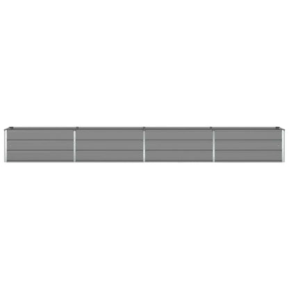 Planter Light Grey 385 x 50 x 45 cm Galvanised Steel