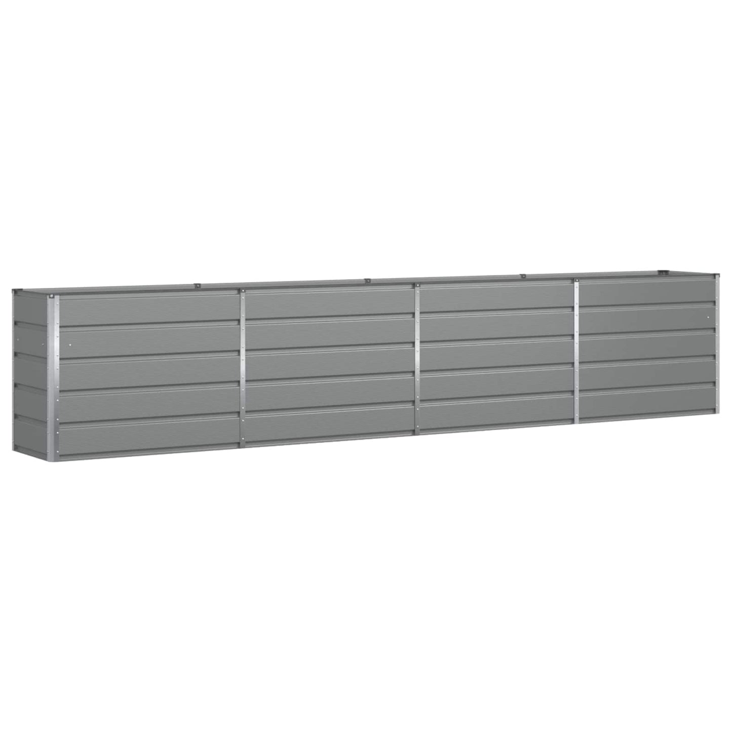 Planter Light Grey 385 x 50 x 75 cm Galvanised Steel