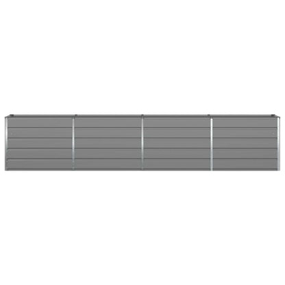 Planter Light Grey 385 x 50 x 75 cm Galvanised Steel