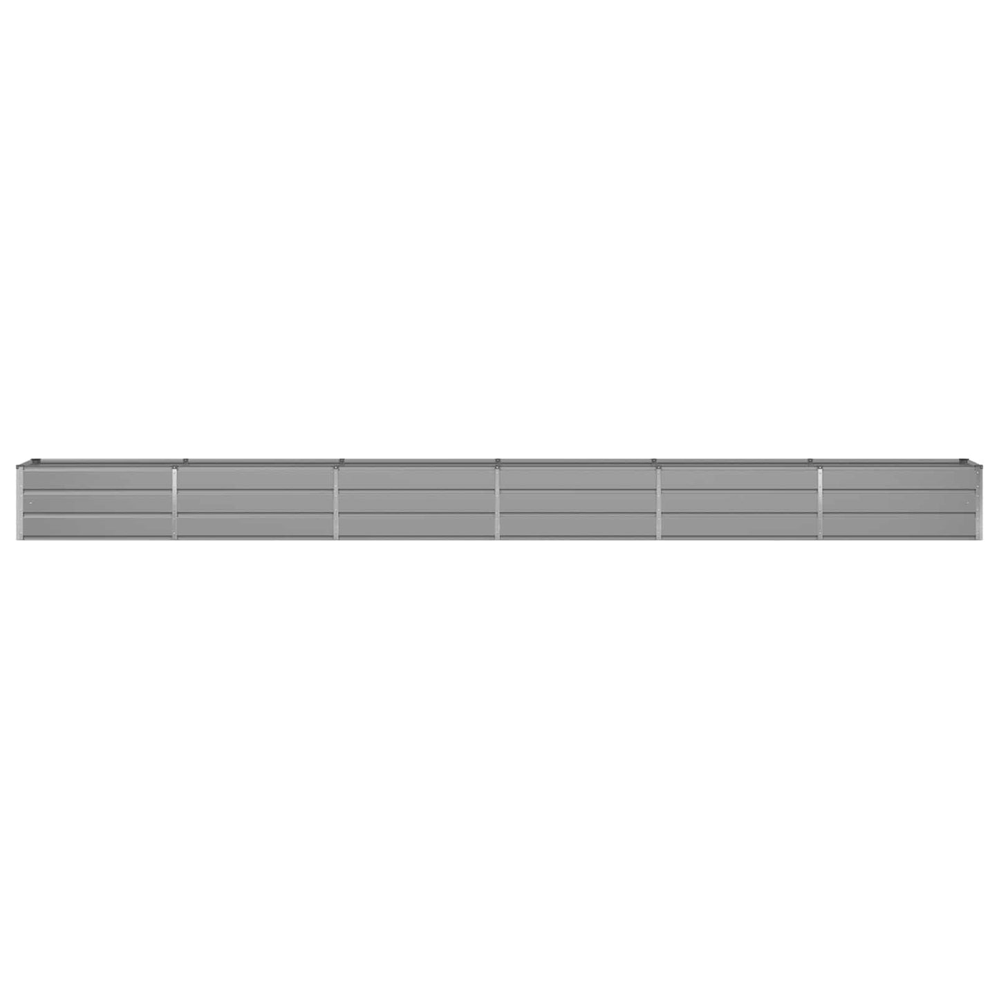 Planter Light Grey 580 x 50 x 45 cm Galvanised Steel