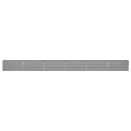 Planter Light Grey 580 x 50 x 45 cm Galvanised Steel