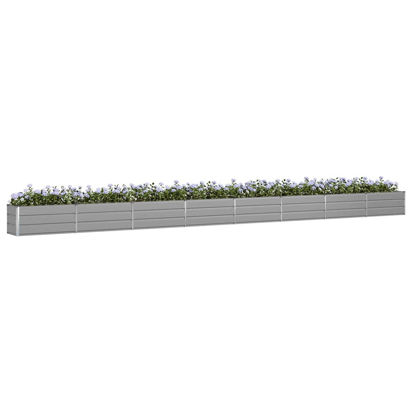 Planter Light Grey 770 x 50 x 45 cm Galvanised Steel
