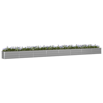 Planter Light Grey 770 x 50 x 45 cm Galvanised Steel