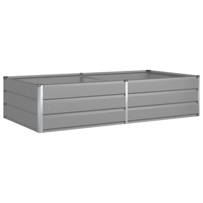 Planter Light Grey 195 x 100 x 45 cm Galvanised Steel