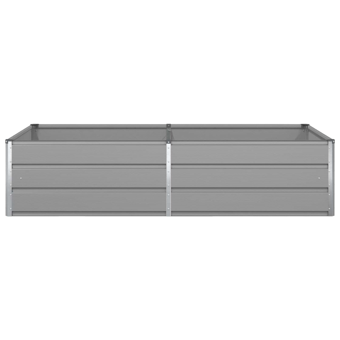 Planter Light Grey 195 x 100 x 45 cm Galvanised Steel