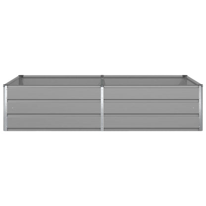 Planter Light Grey 195 x 100 x 45 cm Galvanised Steel
