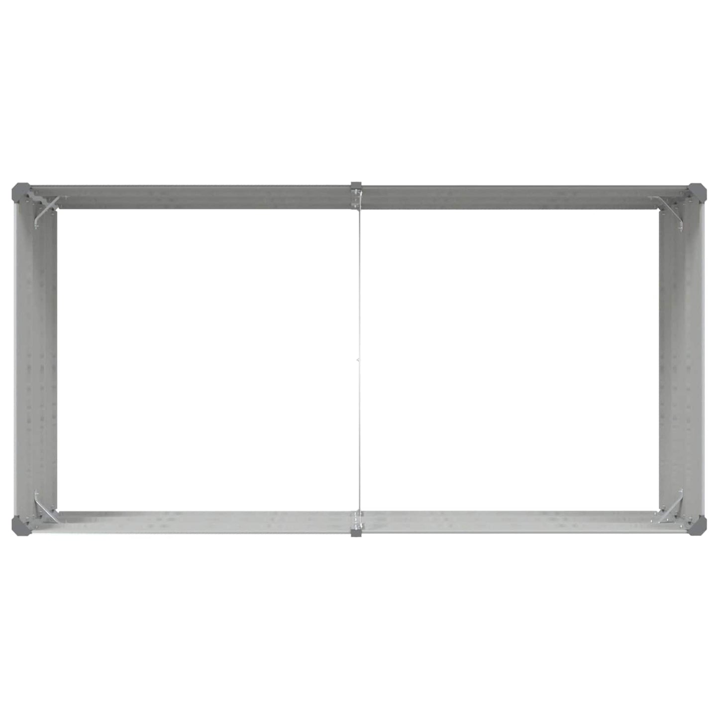 Planter Light Grey 195 x 100 x 45 cm Galvanised Steel