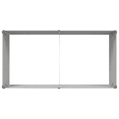 Planter Light Grey 195 x 100 x 45 cm Galvanised Steel