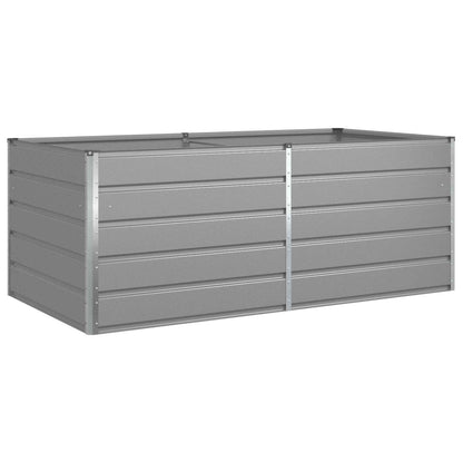Planter Light Grey 195 x 100 x 75 cm Galvanised Steel