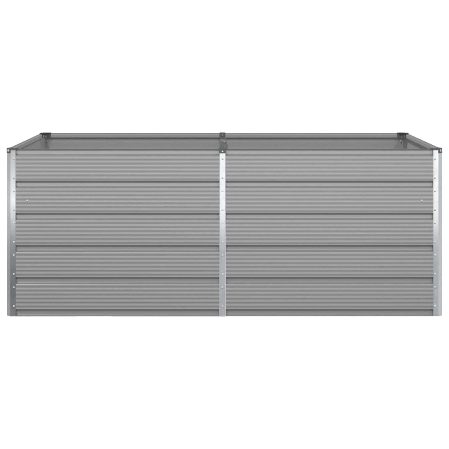 Planter Light Grey 195 x 100 x 75 cm Galvanised Steel
