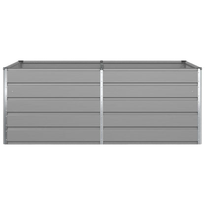 Planter Light Grey 195 x 100 x 75 cm Galvanised Steel