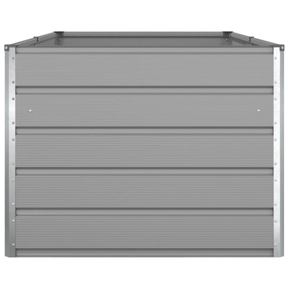 Planter Light Grey 195 x 100 x 75 cm Galvanised Steel
