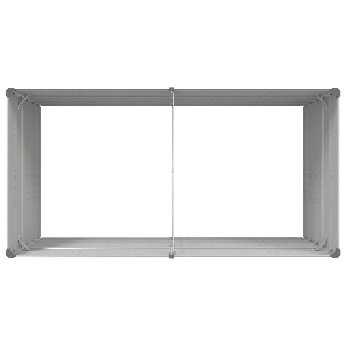 Planter Light Grey 195 x 100 x 75 cm Galvanised Steel