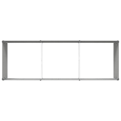 Planter Light Grey 290 x 100 x 45 cm Galvanised Steel