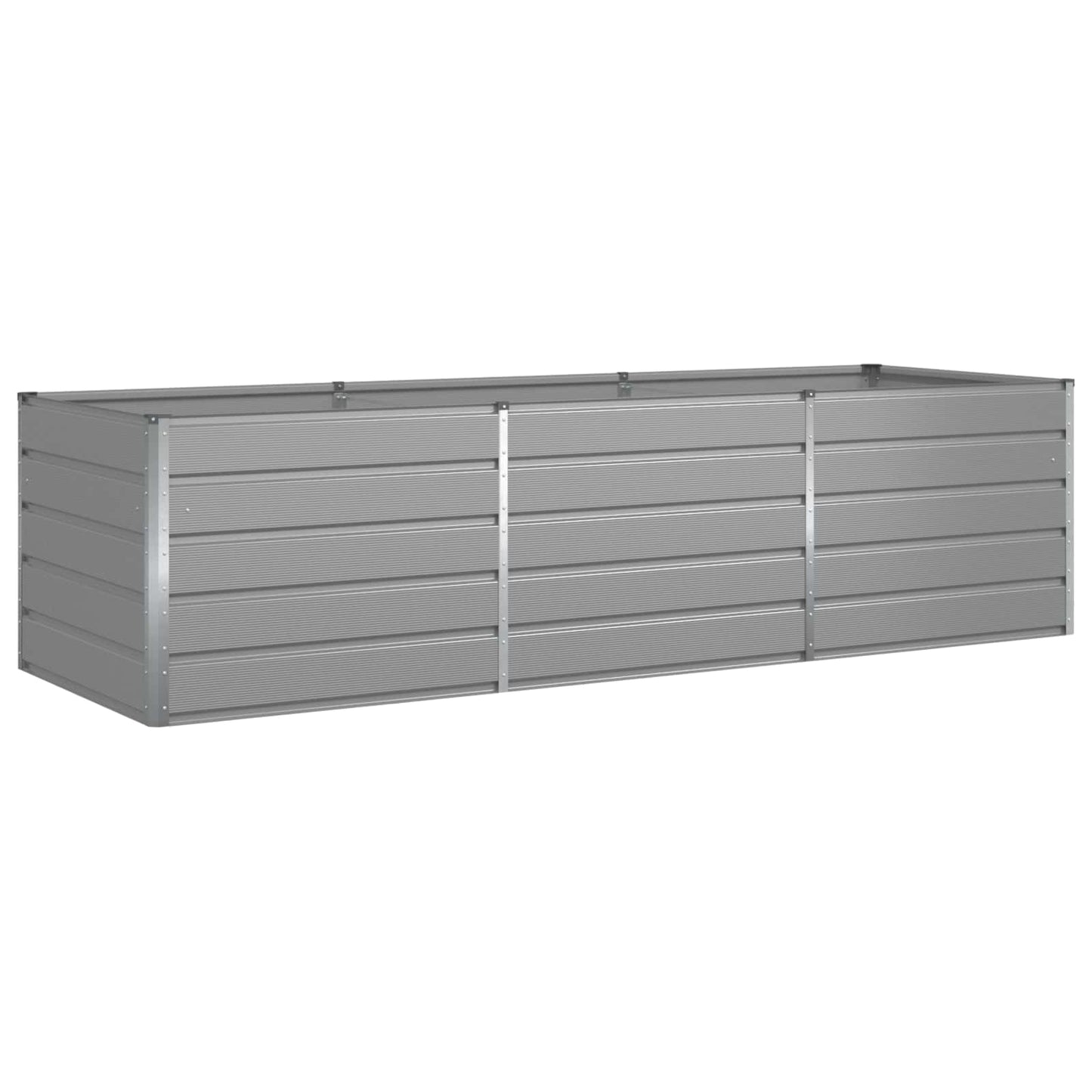 Planter Light Grey 290 x 100 x 75 cm Galvanised Steel