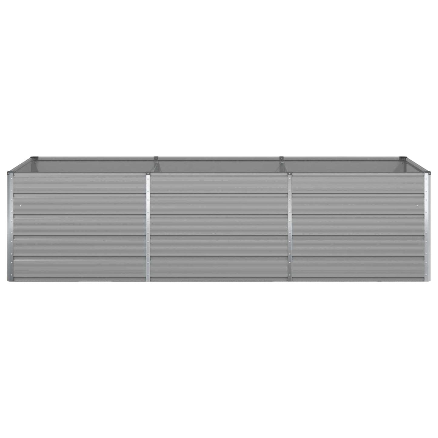 Planter Light Grey 290 x 100 x 75 cm Galvanised Steel
