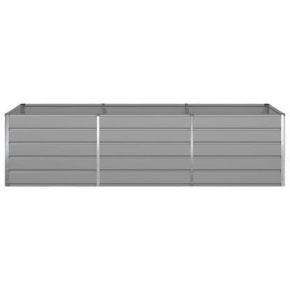 Planter Light Grey 290 x 100 x 75 cm Galvanised Steel