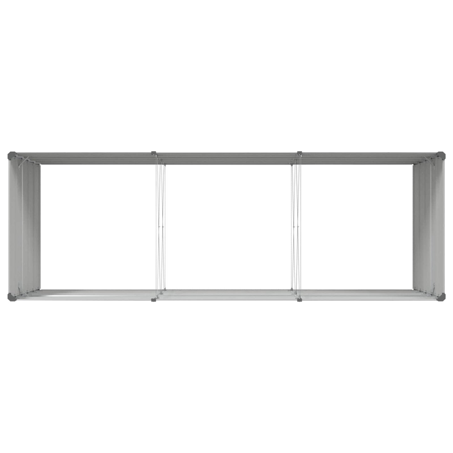 Planter Light Grey 290 x 100 x 75 cm Galvanised Steel