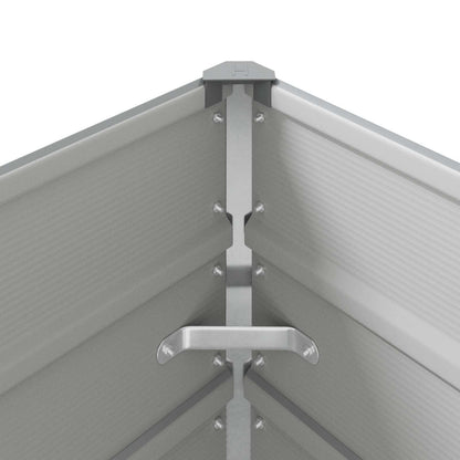 Planter Light Grey 385 x 100 x 45 cm Galvanised Steel