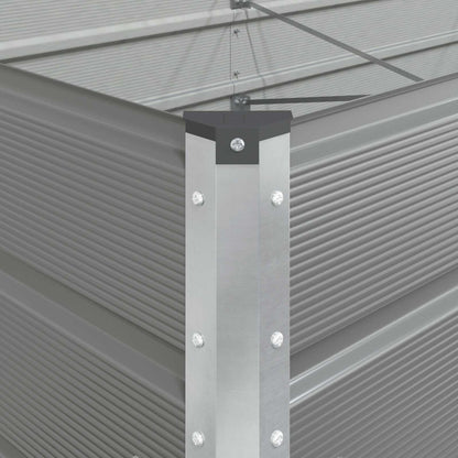 Planter Light Grey 385 x 100 x 45 cm Galvanised Steel