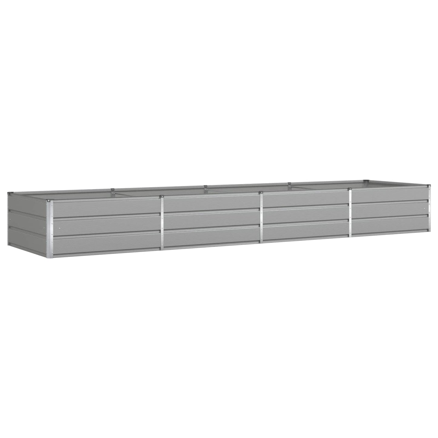 Planter Light Grey 385 x 100 x 45 cm Galvanised Steel