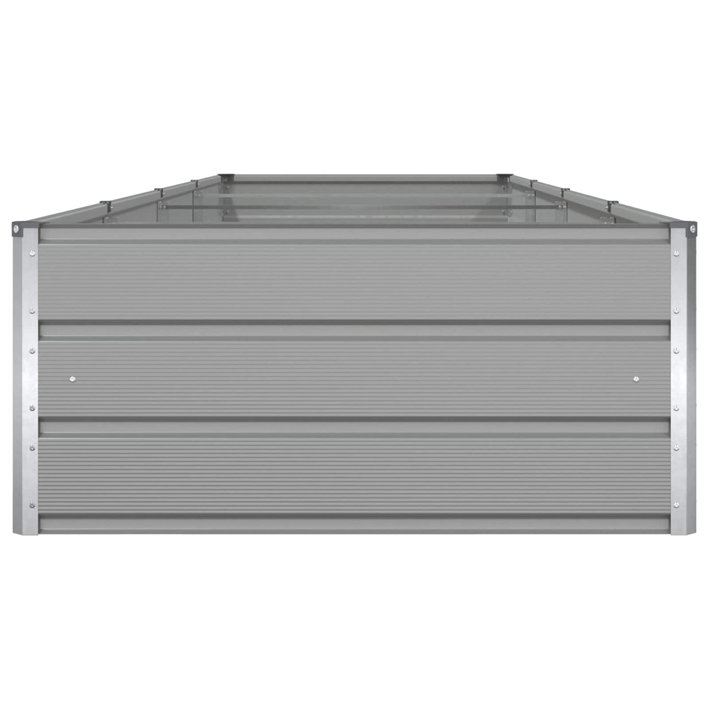 Planter Light Grey 385 x 100 x 45 cm Galvanised Steel