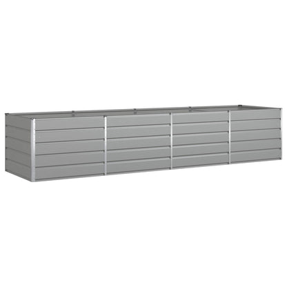 Planter Light Grey 385 x 100 x 75 cm Galvanised Steel