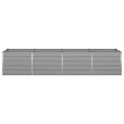 Planter Light Grey 385 x 100 x 75 cm Galvanised Steel
