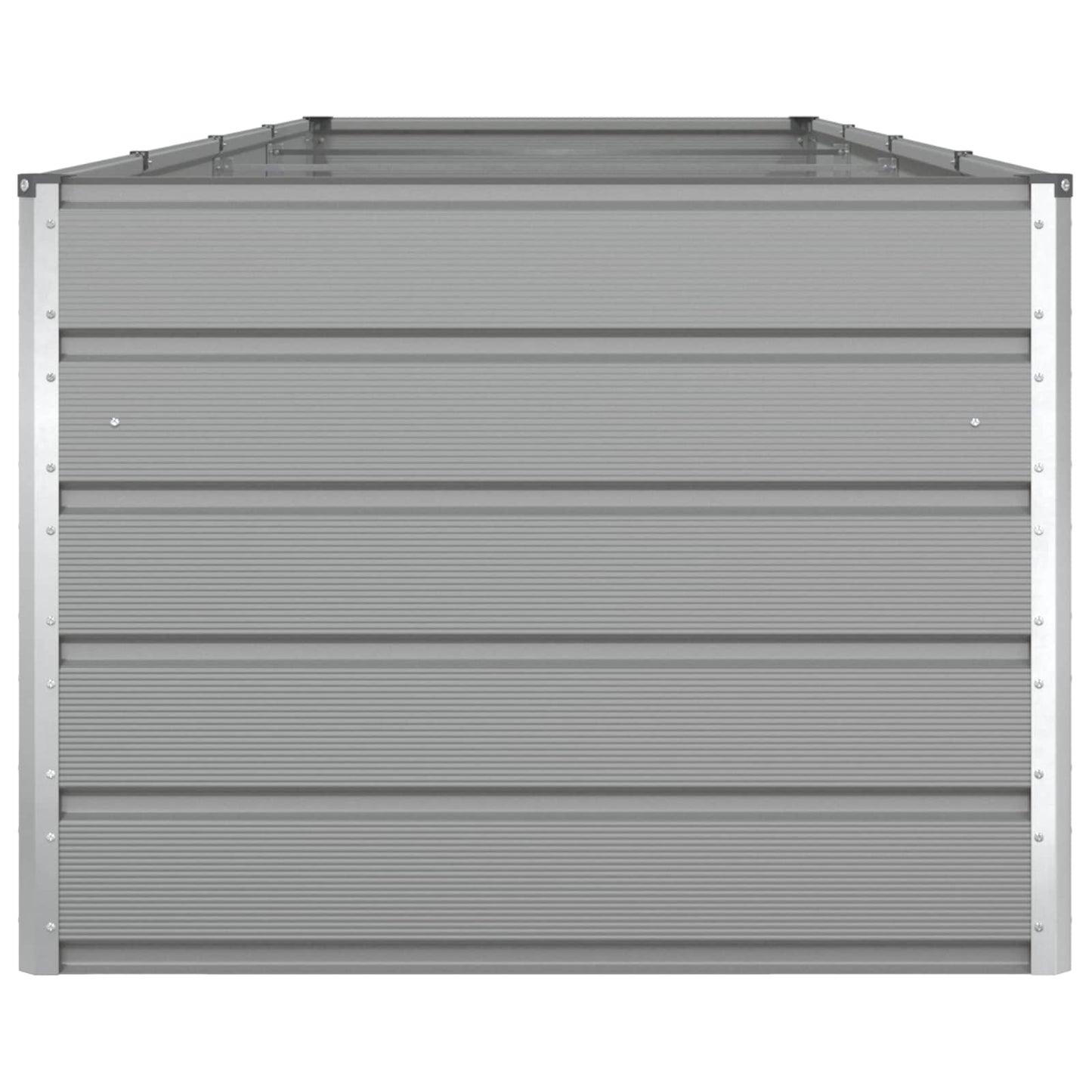 Planter Light Grey 385 x 100 x 75 cm Galvanised Steel