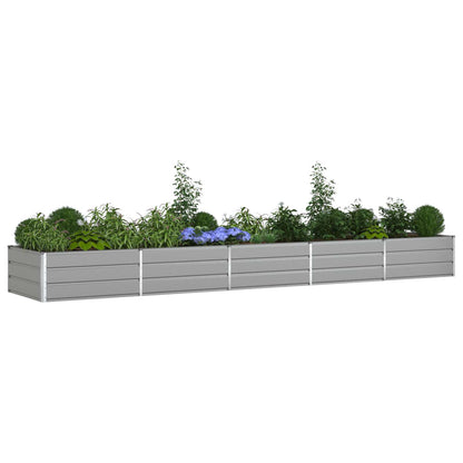 Planter Light Grey 480 x 100 x 45 cm Galvanised Steel
