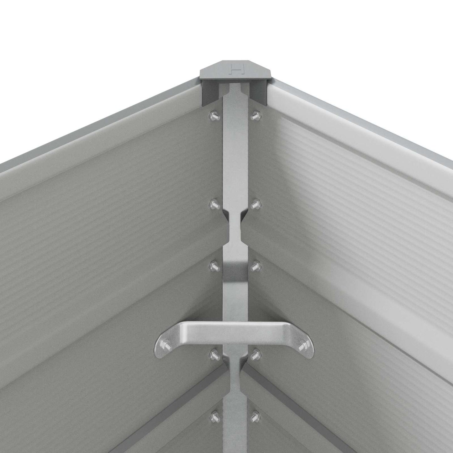 Planter Light Grey 580 x 100 x 45 cm Galvanised Steel