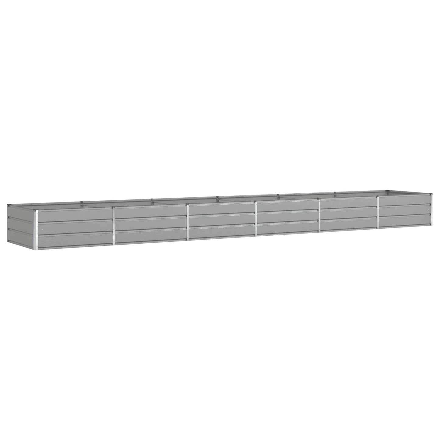 Planter Light Grey 580 x 100 x 45 cm Galvanised Steel